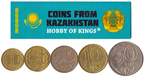 5 Monedas Diferentes - Moneda Extranjera Kazaja Antigua Y Coleccionable para Coleccionar Libros - Conjuntos Únicos De Dinero Mundial - Regalos para Coleccionistas