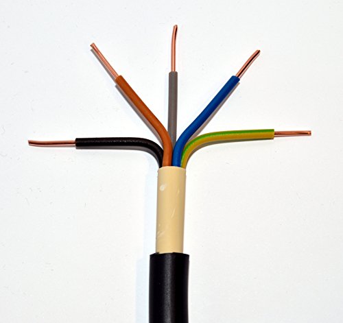50 m NYY-J 5 x 4 mm² RE negro 5 x 4 qmm corriente de alta intensidad de energía cable de conexión por cable 2,70Eur/m. 50 m NYY-J 5 x 4 mm² RE negro 5 x 4 qmm corriente de alta intensidad de energía cable de conexión por cable 2,70Eur/m.