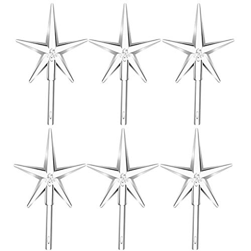 6 Piezas Claro Estrellas de Cerámica Árbol de Navidad Luces Decoraciones de Luz de Plástico para Adornos de Árbol de Navidad
