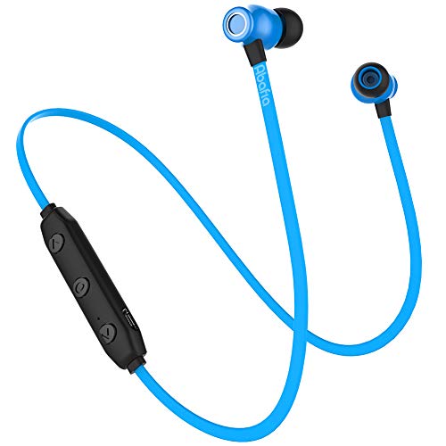 Abafia Auriculares Bluetooth, Auricular Deportivo Inalámbricos Auriculares Bluetooth V5.0 con Magnética Diseño In-Ear para iPhone XR/XS/Honor P30 / P30 Pro/Galaxy S9 / S8 / Redmi (Azul)