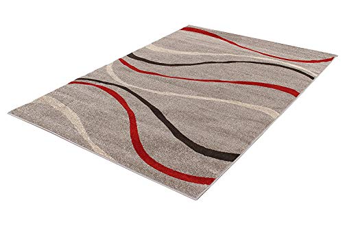 ABC Tappeti Alfombra Casa Weaves Gris/Negro/Rojo Size is Not in Selection ES