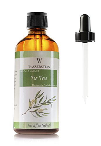 Aceite esencial de árbol del té para aromaterapia (118 ml/4 OZ) - Aceite esencial puro (Melaleuca Alternifolia) de Wasserstein (4oz, árbol del té)