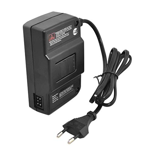 Adaptador de CA Cable de Fuente de alimentación Carga Cargador de Carga Cable de Fuente de alimentación Cable para Accesorios de Juego Nintend NES N64 (Enchufe BlackEU)