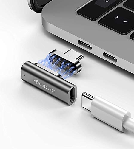Adaptador magnético USB tipo C | Carga y transferencia de datos | MagJet S | Carga rápida de 100 W | Transferencia de datos de 10 Gbps | Diseño 20 pines | Conexiones Vídeo | Compatible con MacBook Pro