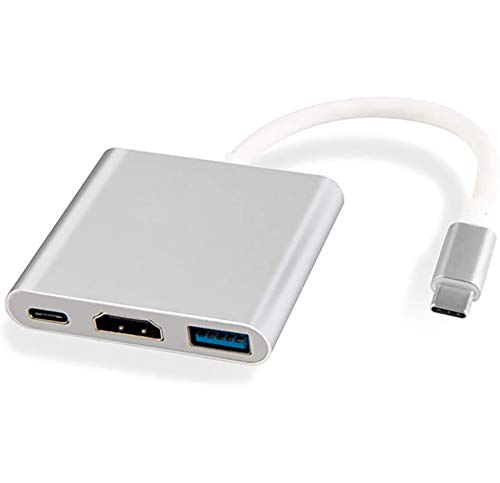 Adaptador USB C a HDMI tipo C a 4K HDMI Hub con USB 3.0 convertidor digital, puerto de cargador USB C compatible con Nintendo Switch/Galaxy S10/S9 Note 9/ChromeBook
