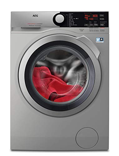 AEG L7FEE842S Lavadora de Libre Instalación, Carga Frontal, 8 Kg / 1400 rpm, Serie 7000, Motor Inverter, Función Vapor, Programa Rápido, Panel de control LCD, Puerta XL Plateada, Planteada, A+++ AEG L7FEE842S Lavadora de Libre Instalación, Carga Frontal, 8 Kg / 1400 rpm, Serie 7000, Motor Inverter, Función Vapor, Programa Rápido, Panel de control LCD, Puerta XL Plateada, Planteada, A+++