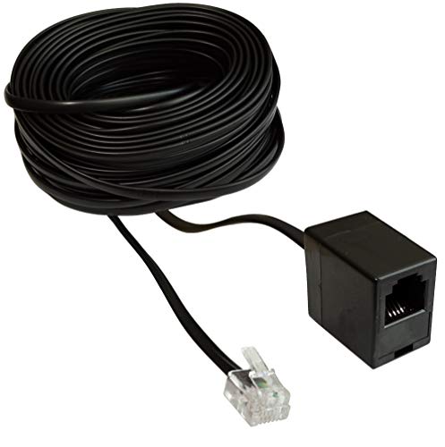 AERZETIX: Cable alargador telefónico RJ11 6p4c Conectores Macho Hembra de Ethernet ADSL módem (15 Metros)