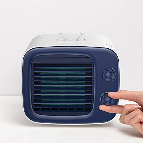 Ainaobaoybz Climatizador Evaporativo,Climatizador Portátil, Ventilador de Aire Acondicionado portátil Creativo, Enfriador de Aire de Escritorio/for la Oficina doméstica al Aire Libre (Azul)