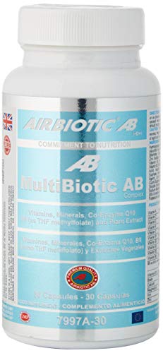 Airbiotic, AB MultiBiotic AB Complex, Complemento Alimenticio Multinutrientes, Multivitaminas, 30 Cápsulas