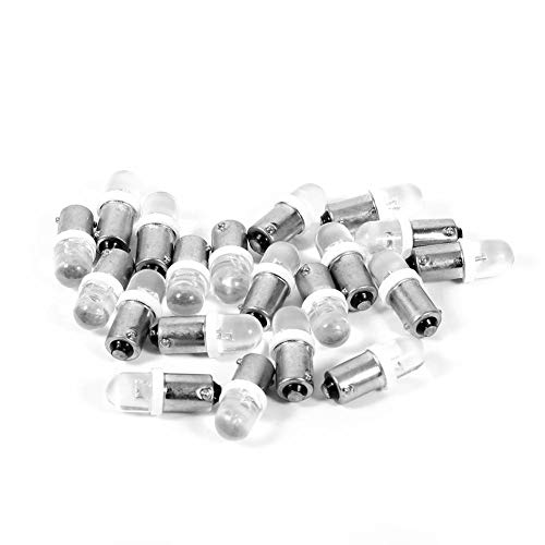 Akozon Luz de señal de giro 20Pcs Convexo 1LED para T11 BA9S H6W 1895 Auto Car LED White Dashboard Light Bulb Akozon Luz de señal de giro 20Pcs Convexo 1LED para T11 BA9S H6W 1895 Auto Car LED White Dashboard Light Bulb