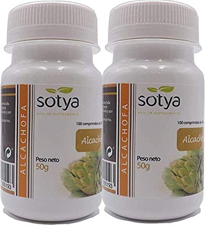 Alcachofa 500 mg 200 comprimidos (dos botes 100 + 100), Detox, depurativo Higado, diurético, quema grasa, ayuda al control del peso, bueno para la salud digestiva. Calidad SOTYA. Alcachofa 500 mg 200 comprimidos (dos botes 100 + 100), Detox, depurativo Higado, diurético, quema grasa, ayuda al control del peso, bueno para la salud digestiva. Calidad SOTYA.