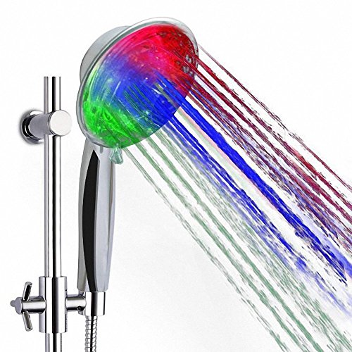 alcachofa ducha led, ZSZT cambia los colores de la cabeza de ducha 7 gradualmente cambiando