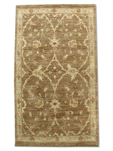 Alfombra tradicional persa de chobi hecha a mano, lana, marrón claro, 92 x 151 cm, 3 x 4 '11" (ft)