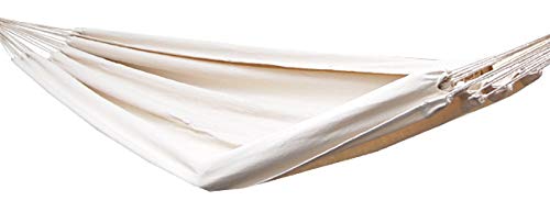 AMANKA Hamaca XXL por 2 Personas 400x160cm | Soporta hasta 150 kg | 100% algodón | Hamacas paracaídas Color Beige