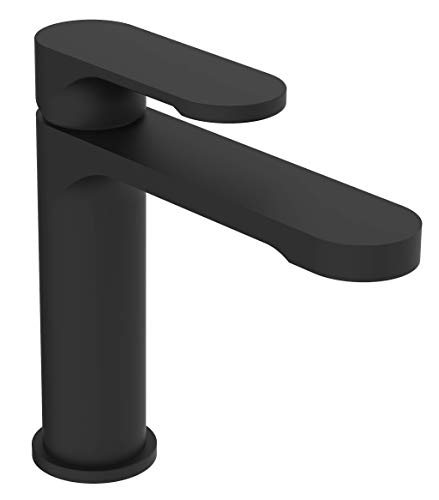 ANDEMEN 19B01HB- Grifo monomando de lavabo para baño acabado en negro mate. Colección Honolulu