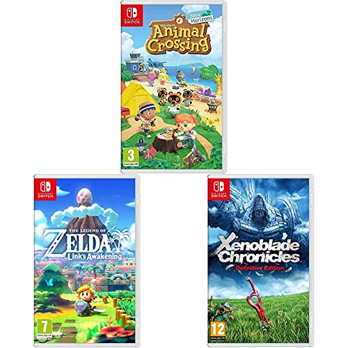 Animal Crossing: New Horizons + Zelda Link's Awakening Remake + Xenoblade Chronicles: Definitive Edition