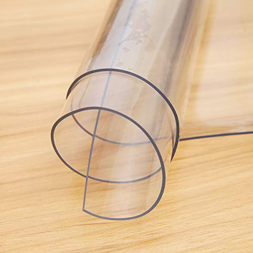 Anladia Mantel Transparente de PVC Plástico Grueso Impermeable para Mesa Cocina (80x120cm)