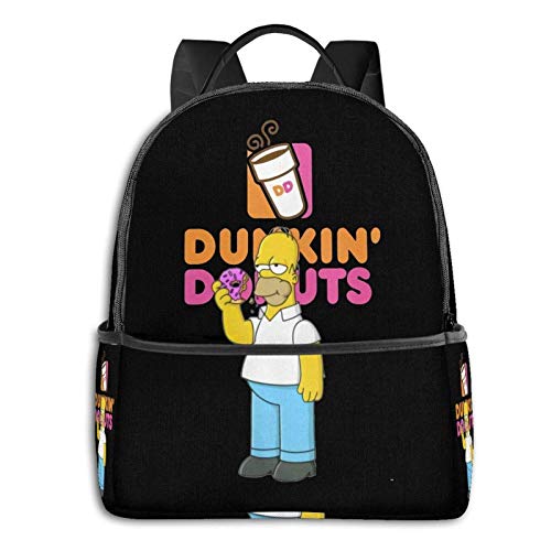 AOOEDM Dunkin Donuts Mochila para portátil Mochila Escolar con Tema de Moda