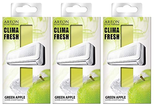 Areon Clima Fresh Ambientador Manzana Verde Casa Aire Acondicionado Olor Fruit Original Hogar Salón Oficina Tienda ( Green Apple Pack de 3 ) Areon Clima Fresh Ambientador Manzana Verde Casa Aire Acondicionado Olor Fruit Original Hogar Salón Oficina Tienda ( Green Apple Pack de 3 )