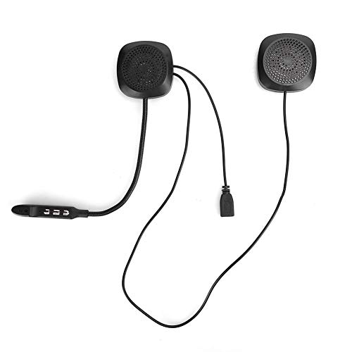 Auriculares Bluetooth para casco de motocicleta, auriculares manos libres con micrófono, estéreo de alta fidelidad con doble canal de sonido, auriculares inalámbricos Bluetooth 5.0 e intercomunicador