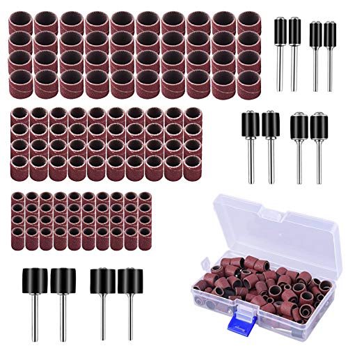 AUSTOR 132 Piezas Tambores de Lijado con Caja Libre incluso 120 Piezas Bandas de Lija y 12 Piezas Mandriles de Tambor para Herramienta Rotatoria Dremel AUSTOR 132 Piezas Tambores de Lijado con Caja Libre incluso 120 Piezas Bandas de Lija y 12 Piezas Mandriles de Tambor para Herramienta Rotatoria Dremel