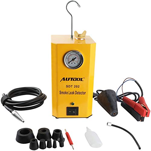 AUTOOL SDT-202 - Detector de fugas para coche con sistema EVAP, detector de fugas de 12 V, sistema de tubería de combustible automotriz con adaptadores EVAP para todos los vehículos