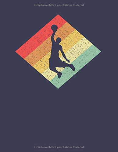 Basketballspieler Notizbuch: A4 Liniert 108 Seiten - Retro Vintage Basketball Notizheft - Geschenk für Basketballspieler