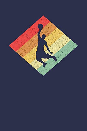 Basketballspieler Notizbuch: A5 Liniert 108 Seiten - Retro Vintage Basketball Notizheft - Geschenk für Basketballspieler
