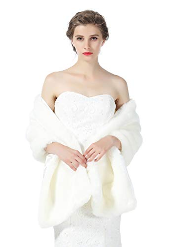 BEAUTELICATE Estola Chal Pelo Mujer Boleros Mantón para Fiesta Bodas Novia Invierno Vestido de Noche S76 BEAUTELICATE Estola Chal Pelo Mujer Boleros Mantón para Fiesta Bodas Novia Invierno Vestido de Noche S76