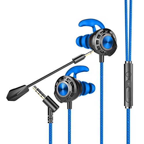 BENGOO G16 Auriculares para Juegos con micrófono, Auriculares para Xbox One, PS4, Nintendo Switch, PC, teléfono móvil, Juegos con micrófonos duales, estéreo de 3,5 mm Jack en la Oreja…