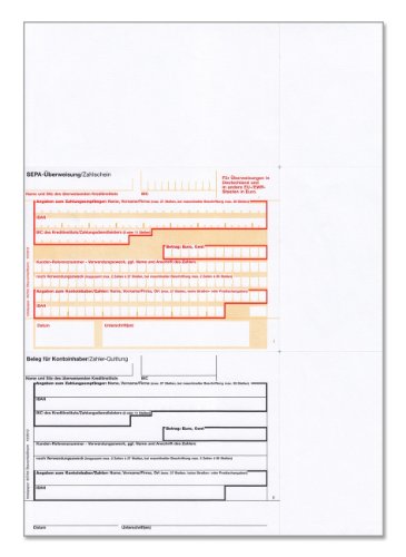 Bits&paper BP0107 - Fichas de cifra SEPA (100 hojas, A4, no bancarias)