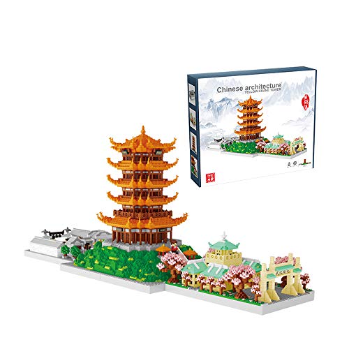 Bloques De Construcción Torre De La Grulla Amarilla Cherry Street Building Blocks Arquitectura Famosa Kits De Modelos De Rompecabezas 3D Regalos De Juguete De Bricolaje 9050 PCS