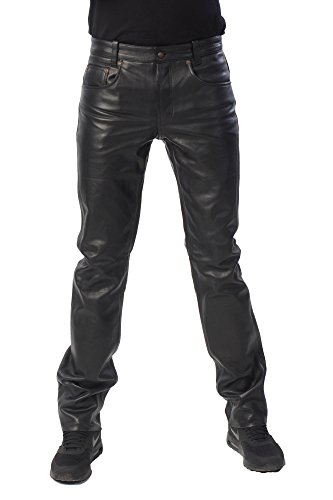 Bohmberg - Pantalones de cuero-se ajusta como un par de jeans-muy bueno, 100% cuero genuin