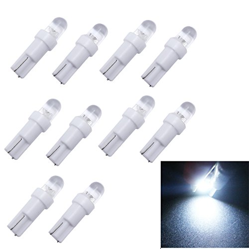 Boomboost 10pieces T5 Cuña W2 1LED W5W LED Dashboard Cuña luz del Coche Marca 100% Nuevo de Coche Bombilla