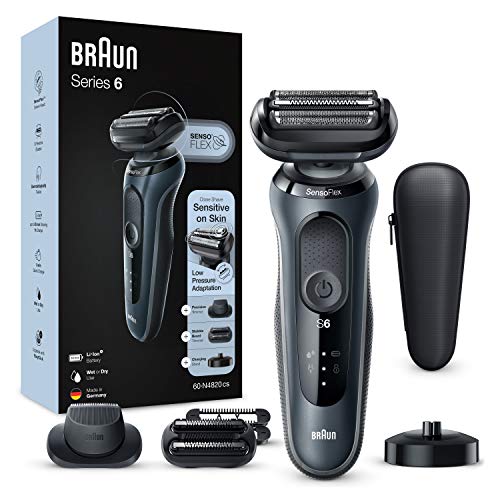 Braun Series 6 60-N4820cs Afeitadora Eléctrica, máquina de afeitar barba hombre de lámina, Con Base De Carga, 2 Accesorios, EasyClick, Uso En Seco Y Mojado, Recargable, Inalámbrica, Gris Braun Series 6 60-N4820cs Afeitadora Eléctrica, máquina de afeitar barba hombre de lámina, Con Base De Carga, 2 Accesorios, EasyClick, Uso En Seco Y Mojado, Recargable, Inalámbrica, Gris