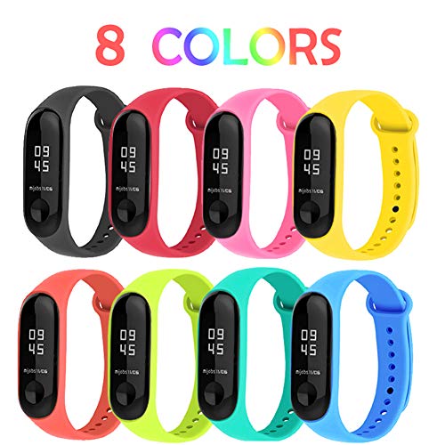 BRone Pulsera Xiaomi Mi Band 4 / Mi Band 3, Coloridos Impermeable Reemplazo Correas Reloj Silicona Correa para Xiaomi Mi Band 3 Pulsera Silicona Banda para XIAOMI Mi Smart Band 4