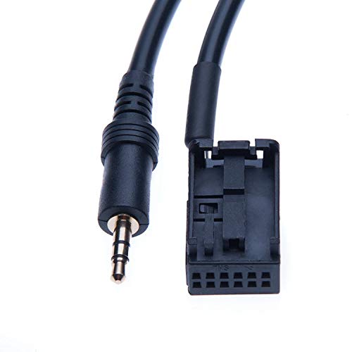 Cable de Adaptador Entrada AUX Auxiliar de 3,5 mm Compatible con Auto BMW E39 Z4 E85 X3 E53 E83 E60 E61 E63 E64, Mini Cooper a MP3 MP4 / Teléfono, de Radio Plomo