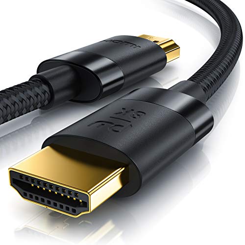Cable HDMI de 2 m, 8 K, 2,1 a 8 K, 60 Hz, 4 K a 120 Hz, DSC, HDTV, 7680 x 4320, UHD II, HDMI 2.1, 2.0a, 2.0b, 3D, HDMI, Ethernet, HDR, ARC, compatible con Blu Ray, PS4, PS5, Xbox Series X, color negro