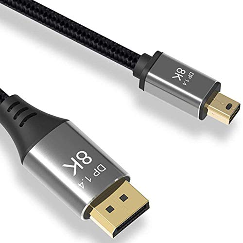 CABLEDECONN Mini DP to 8K DisplayPort 1.4 Cable 8K(7680x4320)@60Hz 4K@144Hz DisplayPort 1.4 Bi-Directional Transmission DisplayPort to Mini DisplayPort 8K Cable (1M) CABLEDECONN Mini DP to 8K DisplayPort 1.4 Cable 8K(7680x4320)@60Hz 4K@144Hz DisplayPort 1.4 Bi-Directional Transmission DisplayPort to Mini DisplayPort 8K Cable (1M)