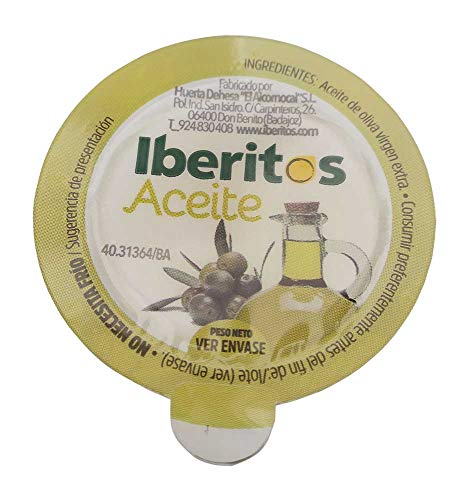 Caja con 340 monodosis de aceite de oliva virgen extra con capacidad de 10 ml cada una