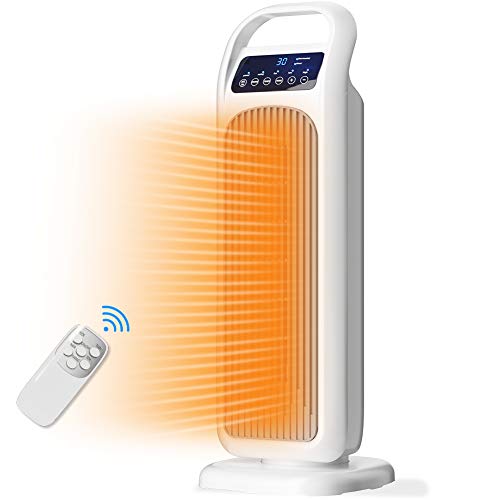 Calefactor Portátil Eléctrico Calefactor de Aire Eléctrico Cerámica de PTC Calentador de Aire Caliente 2000W/1000W/45W con Viento Calor y Natural Termoventiladores de Ventilador para Hogar y Oficina