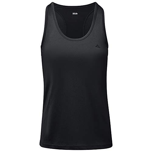 Camiseta Deportiva sin Mangas para Mujer, Pack de 1, Camiseta Suelta Racerback con Espalda Descubierta para el Gimnasio, Hacer Ejercicios, Correr, Yoga (Negro, Small)