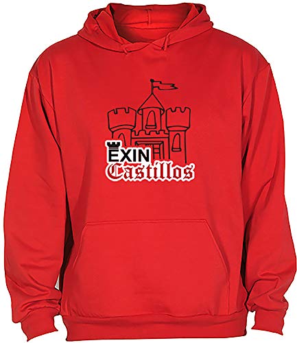 Camisetas EGB Sudadera Adulto/Niño Exín Castillos ochenteras 80´s Retro (3XL, Rojo)