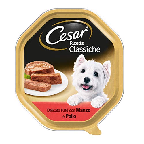 Cesar® - Recetas Clásicos - Recetas clásicas de Comida para Perros con Cortes tiernos en un Delicioso paté con Ternera y Pollo - Peso 150 gr - Cantidad 14 Tarrinas Cesar® - Recetas Clásicos - Recetas clásicas de Comida para Perros con Cortes tiernos en un Delicioso paté con Ternera y Pollo - Peso 150 gr - Cantidad 14 Tarrinas