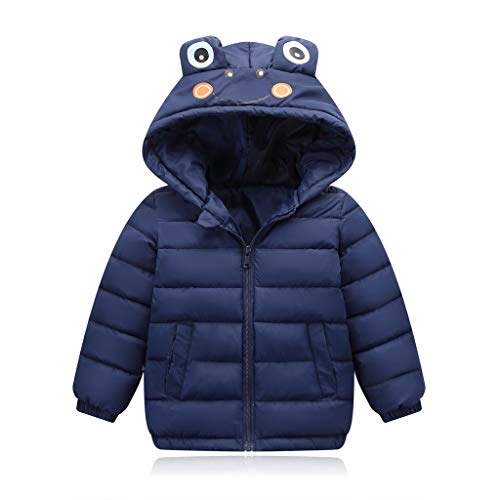 Chaqueta De PlumóN para NiñOs De 1-6 AñOs Dibujos Animados De Invierno Chaqueta con Capucha Abrigo CáLido Abrigo De AlgodóN Ropa De Esqui(Armada,Chaqueta de Plumas para niño 4-5 Years/120)