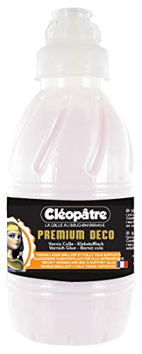Cleopatre - LCC1PREM-500 - Barniz cola premium brillante transparente - Frasco de 500 gr