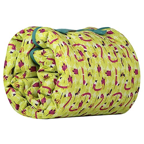 Close Manta de juegos,alfombra gateo bebé grande, impermeable, reversible colores animales 120x120Lala and Busy, Color Verde Pistacho