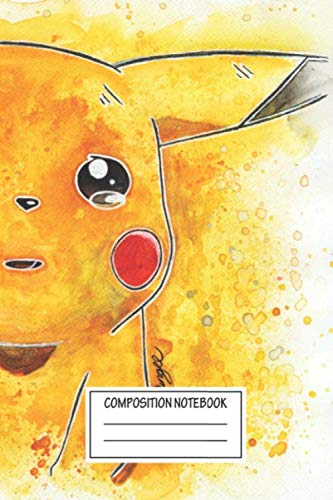 Composition Notebook: Gaming Pikachu Cartoons Wide Ruled Note Book, Diary, Planner, Journal for Writing