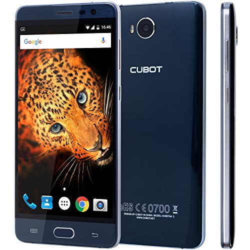 CUBOT Cheetah2 - Smartphone Libre 4G Android 6.0 (Pantalla 5.5" FHD, Dual SIM, Cámara 8Mp+13Mp, Octa Core, 3GB RAM, 3000mAh batería, Sensor de Huella, Type C 2.0), Color Azul[CUBOT Oficial]