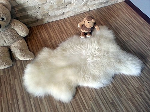 CUERO DE CORDERO – PIEL DE CORDERO PIEL NATURAL DE OVEJA NUEVO Pelo Largo, Weiß, Mittel: 110-120 cm CUERO DE CORDERO – PIEL DE CORDERO PIEL NATURAL DE OVEJA NUEVO Pelo Largo, Weiß, Mittel: 110-120 cm